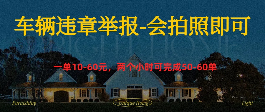 车辆违章举报得奖励-齐力副业