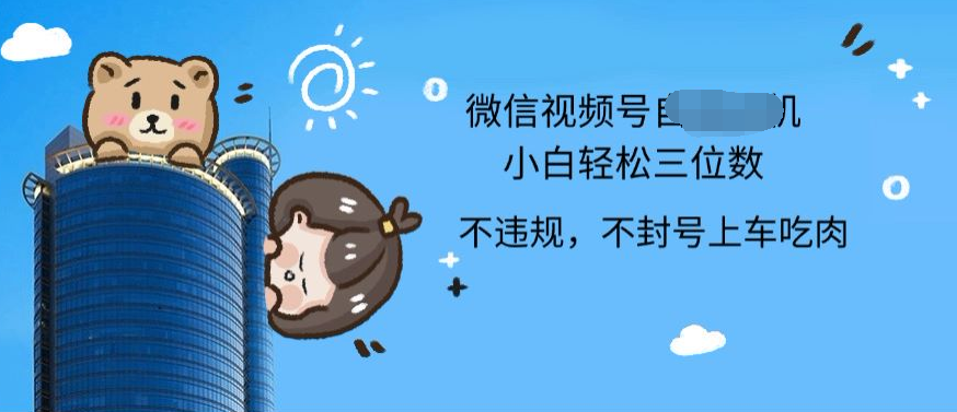 2024最新微信视频号挂机小白可上手，轻松日入三位数-齐力副业