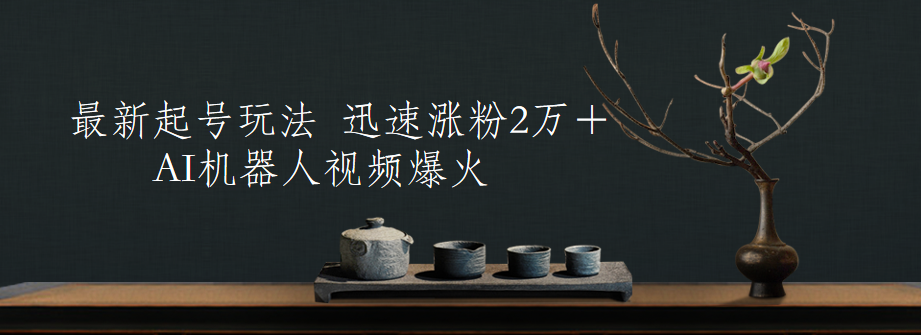最新起号玩法，AI机器人视频爆火，迅速涨粉2万＋-齐力副业