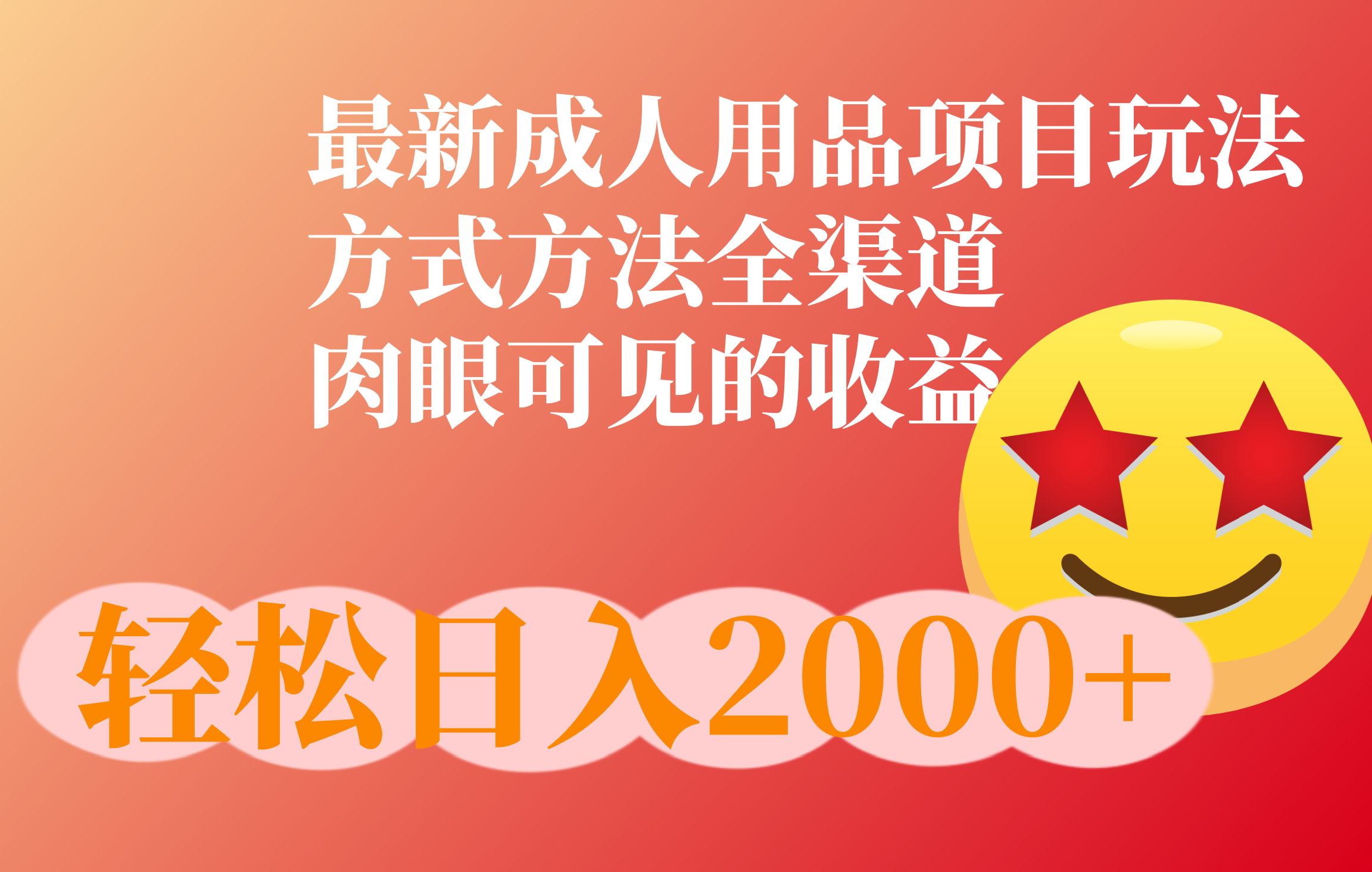 成人用品项目最新玩法，方式方法全渠道-齐力副业