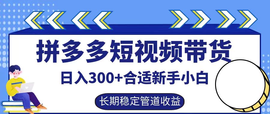 拼多多短视频带货日入300+实操落地流程-齐力副业