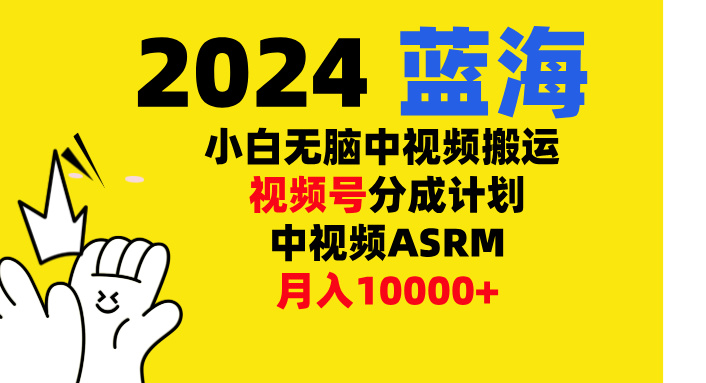 小白无脑复制-中视频视频号-分成计中视频ASRM-齐力副业