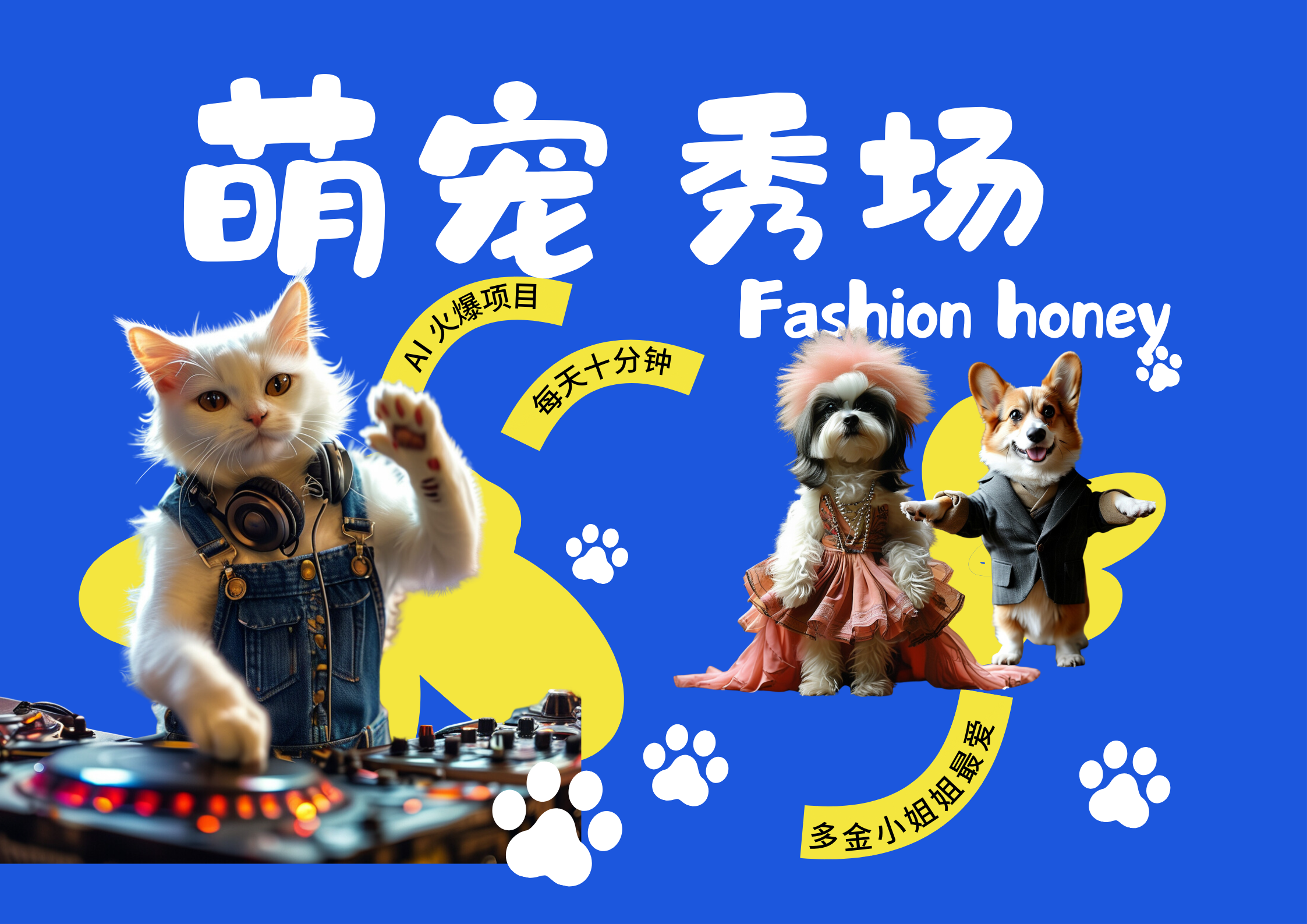 酷飒动物跳舞走秀  时尚喵FASHION汪 多金小姐姐最爱的 轻松月入破万-齐力副业