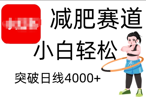 小红书减肥赛道，小白轻松日利润4000+-齐力副业