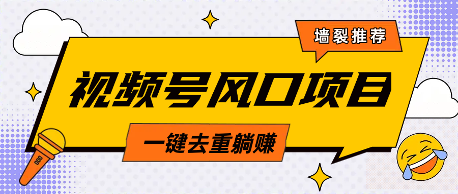 视频号风口蓝海项目，中老年人的流量密码，简单无脑，一键去重，轻松月入过万-齐力副业