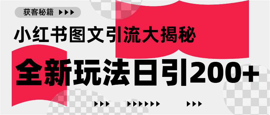 小红书图文引流，只需一张图片即可撬动百万流量，日引200+创业粉-齐力副业