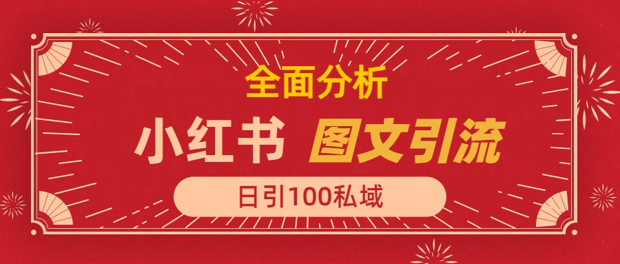小红书图文引流，全面解析，日引100私域流量是怎样做到的-齐力副业