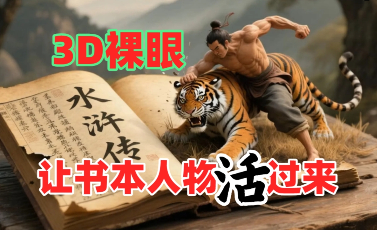 书本人物裸眼3D视频，一条视频收益过千，保姆级教程-齐力副业