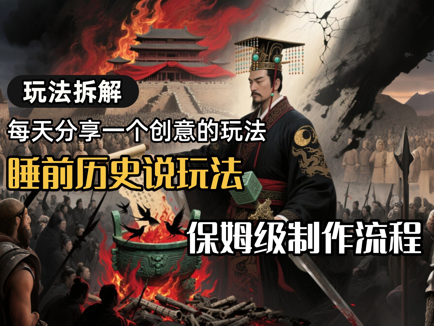 13条作品涨粉24.5万，全流程拆解睡前历史说，保姆级教程-齐力副业