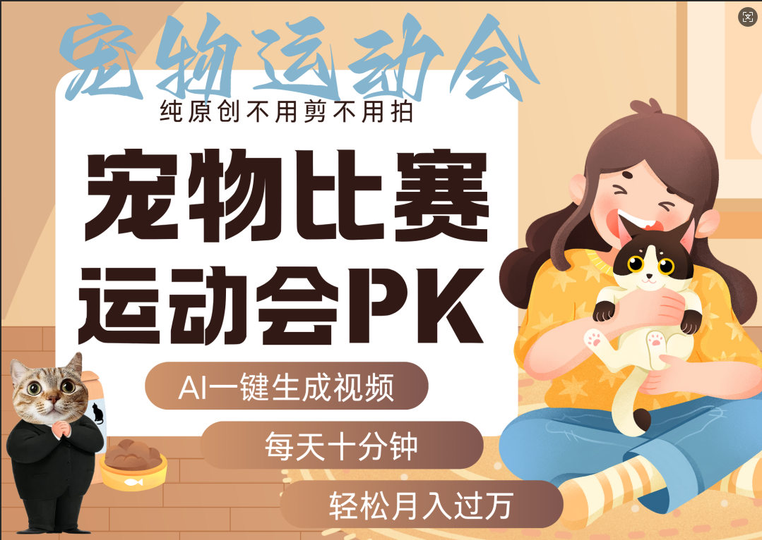 AI萌宠运动员跳水 射击  篮球  足球比赛   每天十分钟 附详细提示词文案库  代替做素材 卖提示词 卖虚拟资料  卖宠物产品 做宠物私人定制产品  带徒弟 带陪跑 卖课  创作者分成 月入5W+-齐力副业