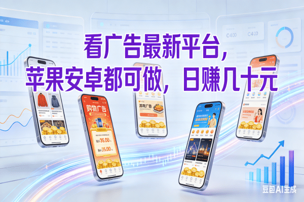 看广告最新平台，苹果安卓都可做，日赚几十元-齐力副业