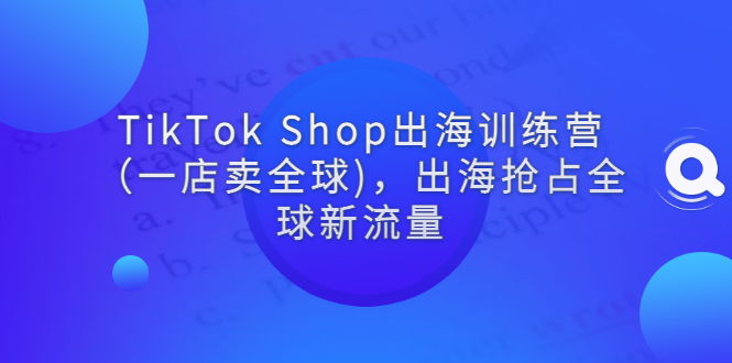【副业项目3345期】tiktok电商怎么做（TikTok Shop出海训练营课程教你抖音跨境电商怎么做）-齐力副业