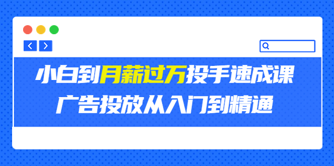 【副业项目3850期】月薪过万投手广告投放教学：广告投放从入门到精通，教你付费广告怎么投放-齐力副业