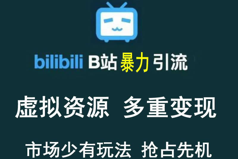 【副业项目3871期】虚拟资源引流方案：B站暴力引流 ，多重变现法-齐力副业