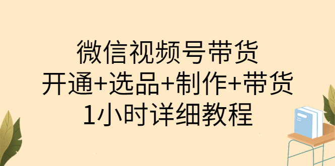 【副业项目3940期】陈奶爸·微信视频号带货：开通+选品+制作+带货（1小时详细教程）-齐力副业