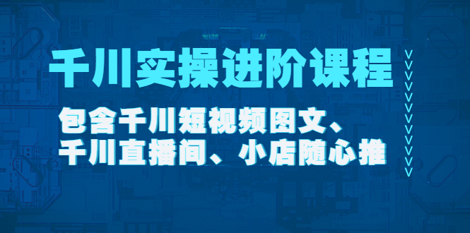 【副业项目4525期】千川实操进阶课程（11月更新）包含千川短视频图文、千川直播间、小店随心推-齐力副业