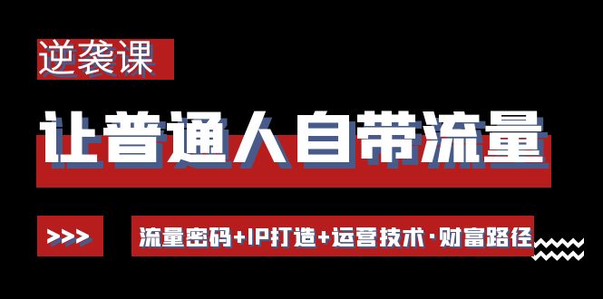 【副业项目4534期】让普通人自带流量的逆袭课：流量密码+IP打造+运营技术·财富路径-齐力副业
