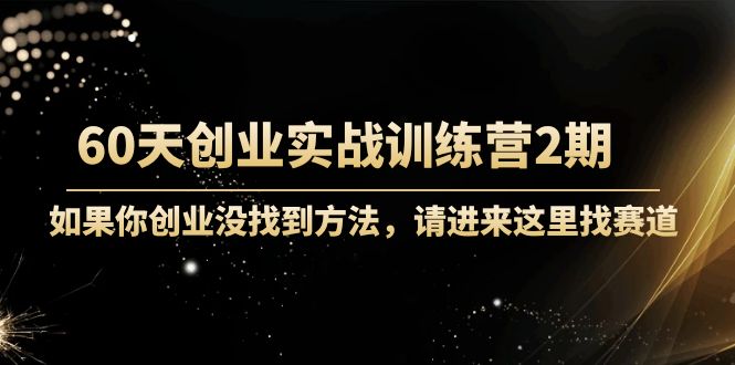 【副业项目4485期】60天创业实战训练营2期:如果你创业没找到方法,进来这里找赛道-价值3000元-齐力副业