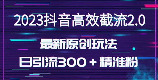 【副业项目5421期】日引300＋创业粉，独家抖音高效截流2.0玩法（价值1280）-齐力副业