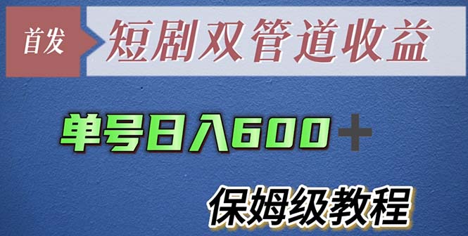 【副业项目5884期】单号日入600+最新短剧双管道收益【详细教程】-齐力副业