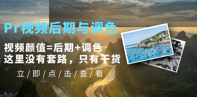 【副业项目5705期】Pr视频后期与调色,视频颜值=后期+调色,这里没有套路,只有干货-齐力副业