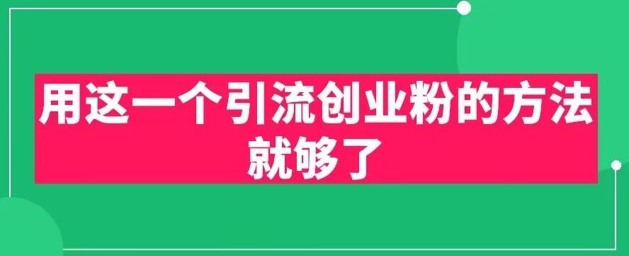 【副业项目6342期】用这一个引流创业粉的方法就够了，PPT短视频引流创业粉【揭秘】-齐力副业