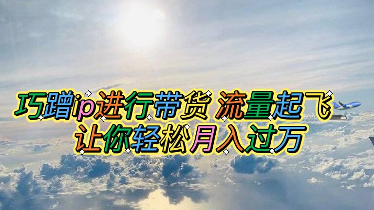 【副业项目6027期】巧蹭ip进行带货，流量起飞，让你轻松月入过万【脚本+素材】-齐力副业