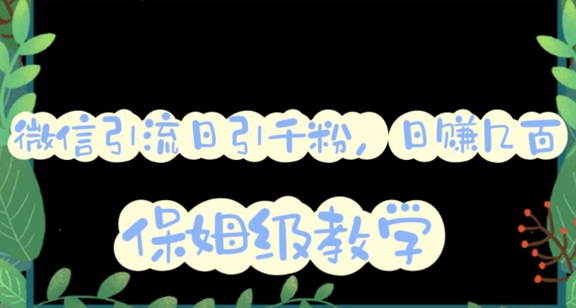 【副业项目6091期】微信互推圈半自动引流方案，矩阵操作日引千人思路【详细视频教程】-齐力副业