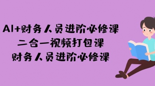 【副业项目7243期】AI + 财务人员进阶必修课二合一视频打包课，财务人员进阶必修课-齐力副业