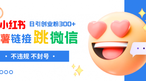 【副业项目8250期】小红薯跳转微信链接制作和引流思路，不违规不封号-齐力副业