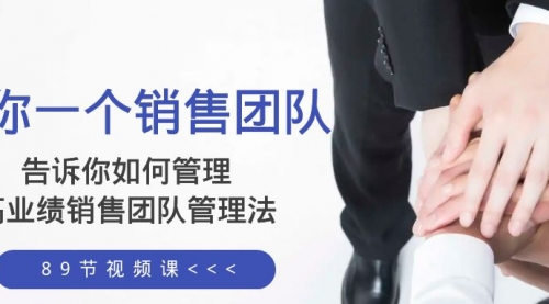【副业项目8368期】告诉你如何管理一个销售团队，高业绩销售团队管理法（89节课）-齐力副业