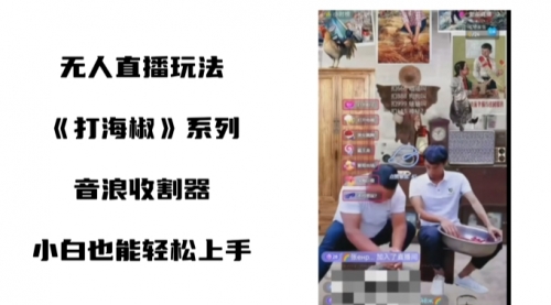 【副业8766期】打海椒无人直播整蛊项目，小白轻松上手撸音浪收割器（教程+工具+素材）-知行副业网