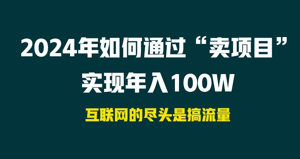 2024年如何通过“卖项目”实现年入100W-齐力副业