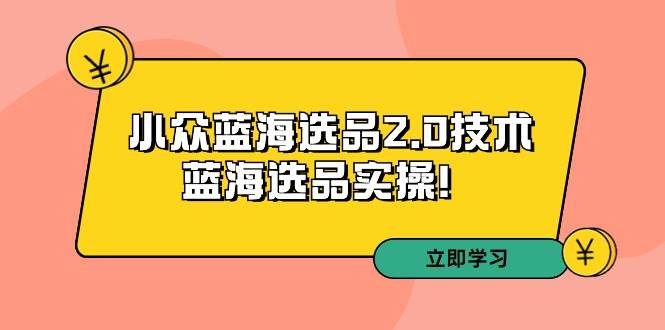 拼多多培训第33期：小众蓝海选品2.0技术-蓝海选品实操！-齐力副业