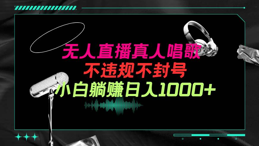 抖音24小时无人直播音乐，不违规，不封号纯撸音浪，小白实操当天日入1000+-齐力副业