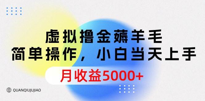 虚拟撸金薅羊毛,简单操作,小白当天上手,月收益5000+-齐力副业