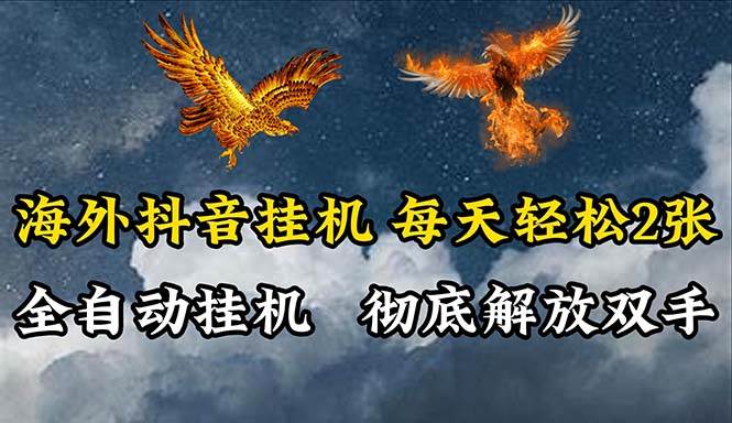 海外抖音挂机，全自动挂机，每天轻松两张-齐力副业