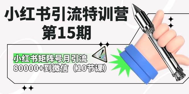 小红书引流特训营-第15期，小红书矩阵号月引流80000+到微信（10节课）-齐力副业