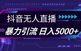 抖音无人直播，暴利引流，日入5000+-知行副业网