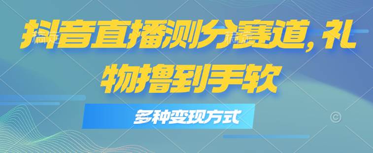 抖音直播测分赛道，多种变现方式，轻松日入1000+-齐力副业