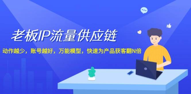 老板 IP流量 供应链，动作越少，账号越好，万能模型，快速为产品获客翻N倍-齐力副业