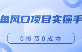 闲鱼风口项目实操手册，0投资0成本，让你做到，月入过万，新手可做-知行副业网