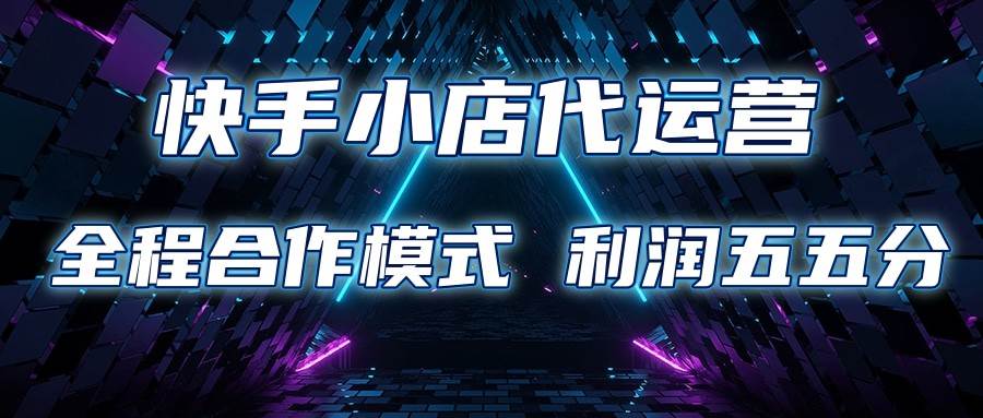 快手小店代运营 限时托管计划 合作模式 利润五五分成-齐力副业