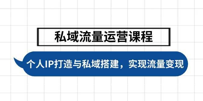 私域流量运营课程，个人IP打造与私域搭建，助力学员实现流量变现-齐力副业