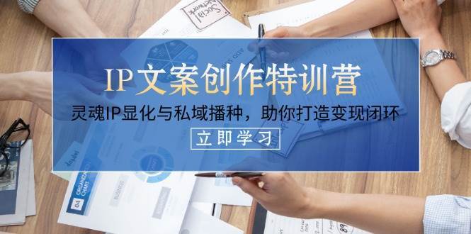 IP文案创作特训营，灵魂IP显化与私域播种，助你打造变现闭环（14节课）-齐力副业