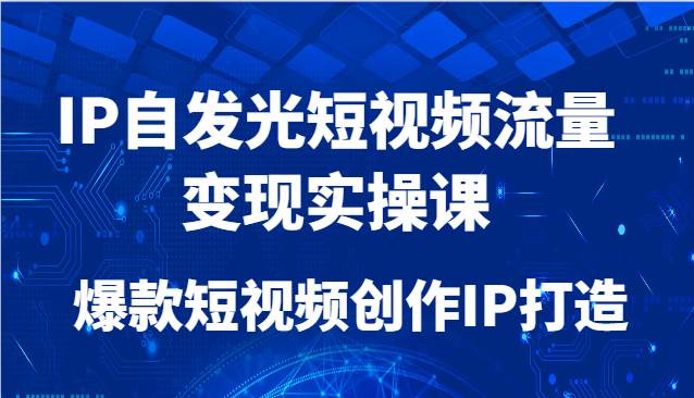 IP自发光短视频流量变现实操课，爆款短视频创作IP打造-齐力副业