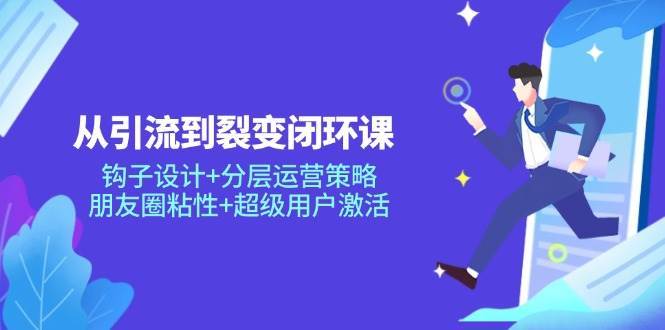 从引流到裂变闭环课：钩子设计+分层运营策略，朋友圈粘性+超级用户激活-齐力副业