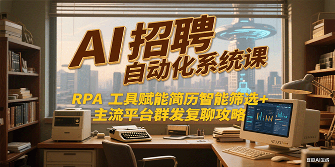 AI招聘自动化系统课，RPA工具赋能简历智能筛选+主流平台群发复聊全攻略-齐力副业