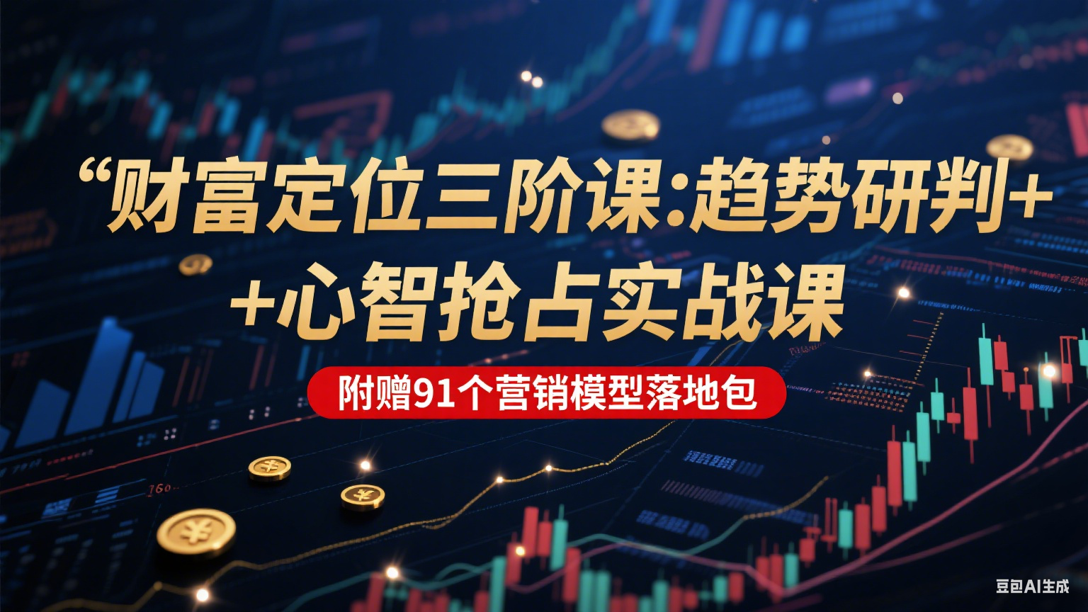 财富定位三阶课：趋势研判 + 心智抢占实战课，附赠91个营销模型落地包-齐力副业