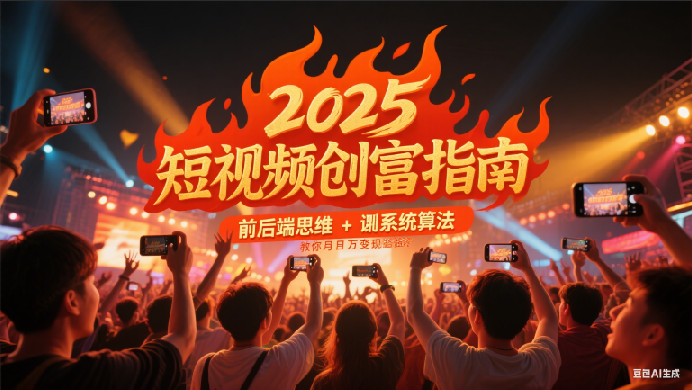 2025短视频创富指南，前后端思维 + 系统算法，教你月入过万变现路径-齐力副业